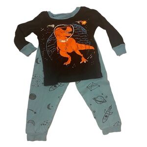 Baby Toddler Boys’ dinosaur Space Long Sleeve Pajama Set